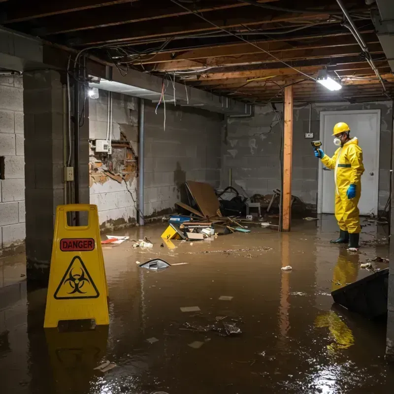 Flooded Basement Electrical Hazard in El Dorado, AR Property